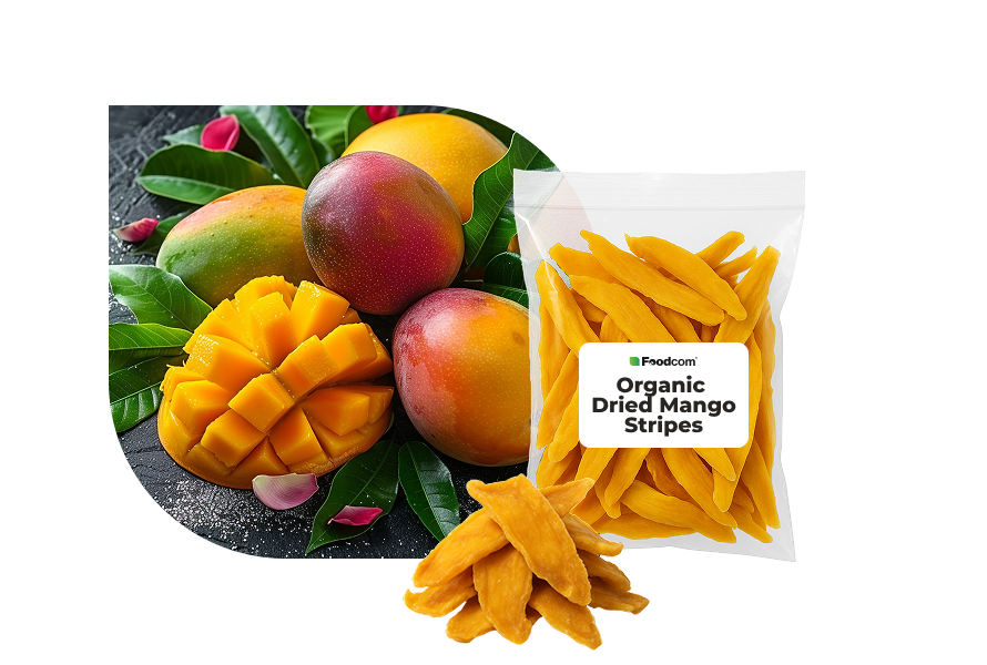 Organic Dried Mango Stripes Organic Dried Mango Stripes